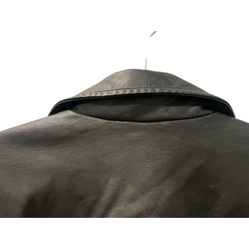 IN X OUT Vegan Leather Embroidered Black Jacket Women's Size Large Full Zip - Picture 10 of 10